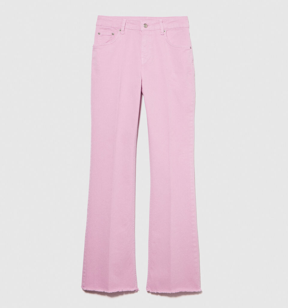 Colored flared fit jeans - women's bootcut & flared jeans - Pink | Sisley image number 6